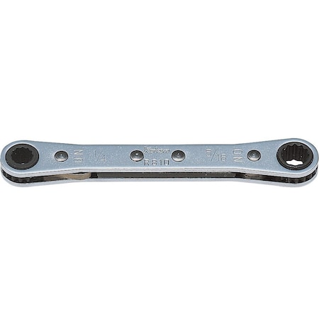 Ratcheting Ring Wrench 1/4x5/16 6 Point 108mm, Reversible